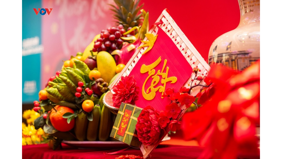 Góc quảng bá, giới thiệu Tết Việt Nam (Ảnh: Tổng Lãnh sự quán cung cấp)