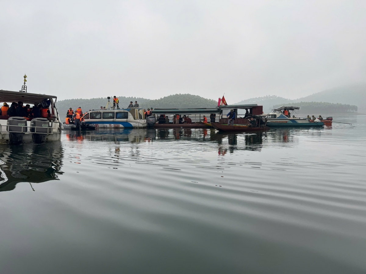 Hiện trường khu vực tìm kiếm nạn nhân mất tích