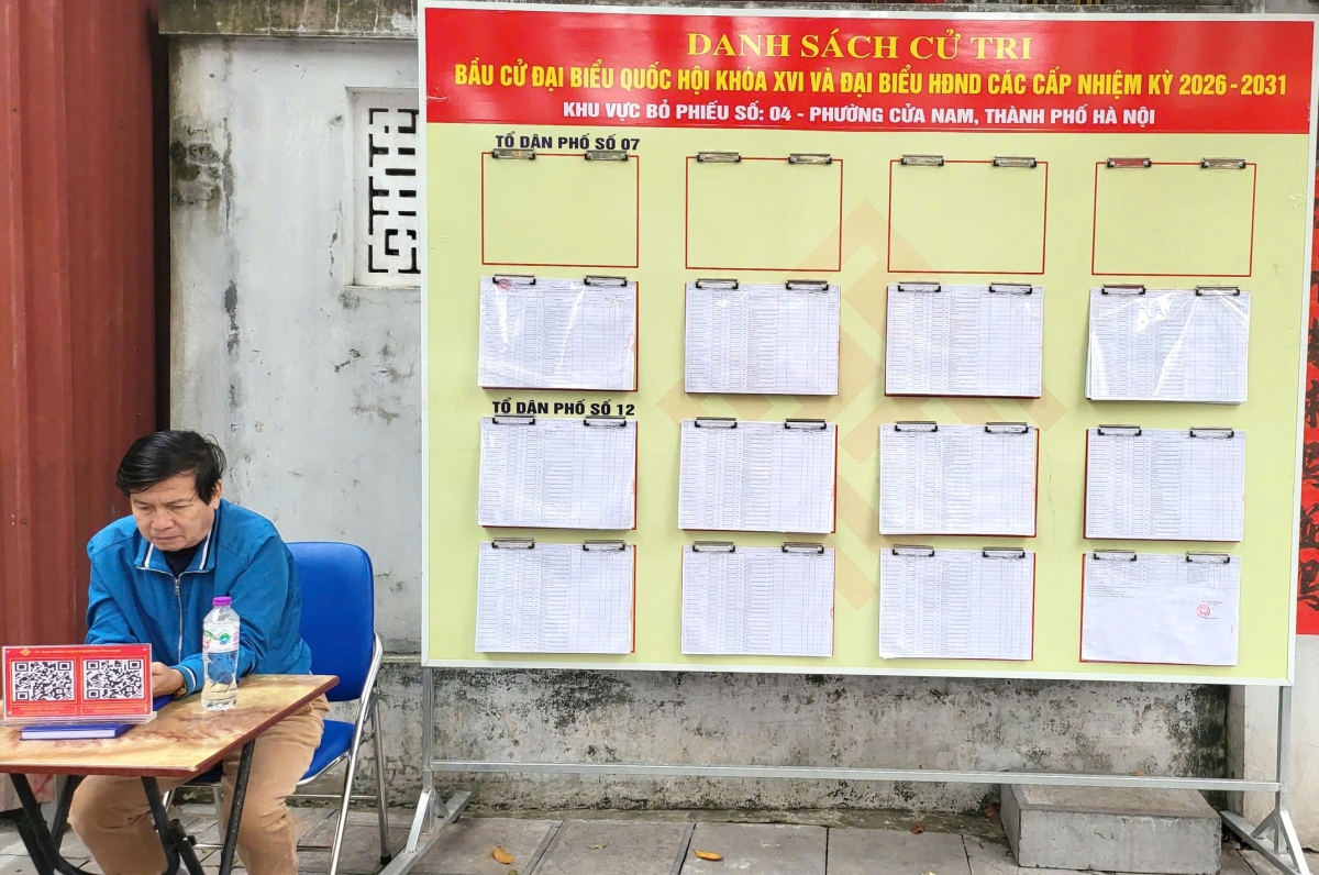 Noi niêm yết danh sách cử tri luôn có mã QR cung cấp thông tin cho cử tri