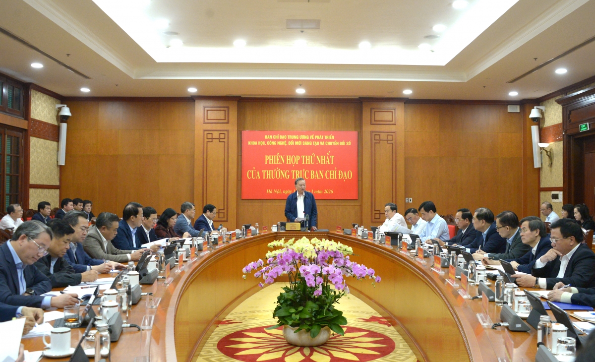 Tổng Bí thư Tô Lâm chủ trì phiên họp Ban chỉ đạo về phát triển Khoa học công nghệ, đổi mới sáng tạo và chuyển đổi số