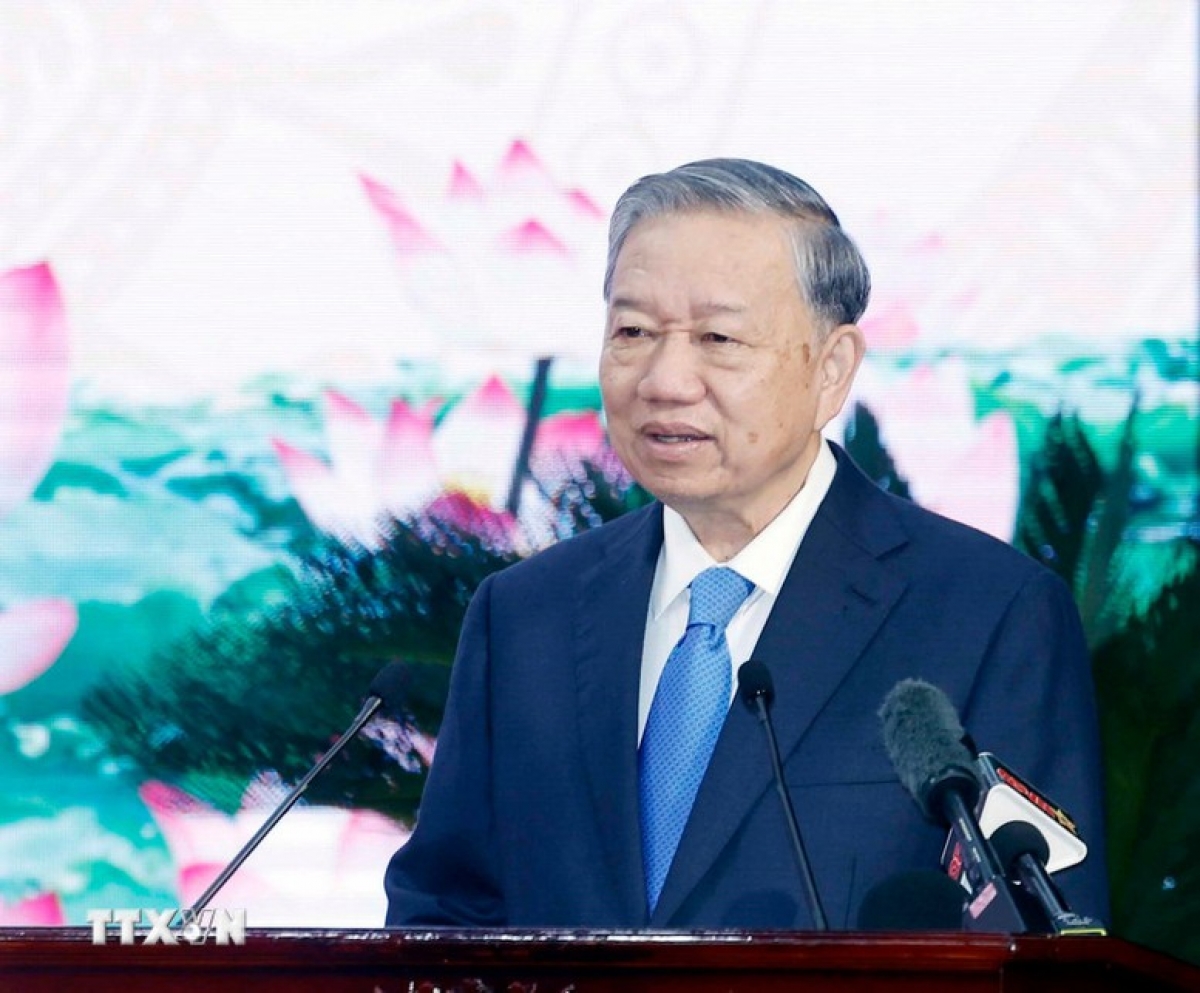 Tổng Bí thư Tô Lâm phát biểu chỉ đạo - Ảnh: TTXVN