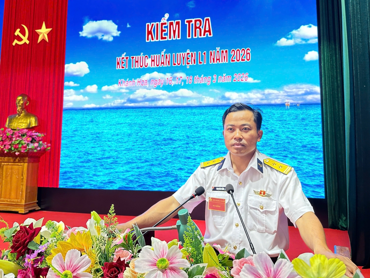 Trung tá Phan Văn Thắng, Phó Trung đoàn trưởng - Tham mưu trưởng quán triệt kiểm tra