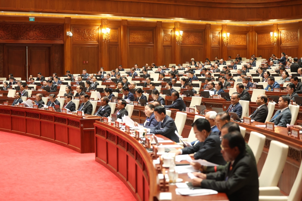 Kỳ họp thứ nhất, Quốc hội Lào khóa X đã khai mạc vào sáng 23/03. Nguồn: Đài Phát thanh quốc gia Lào