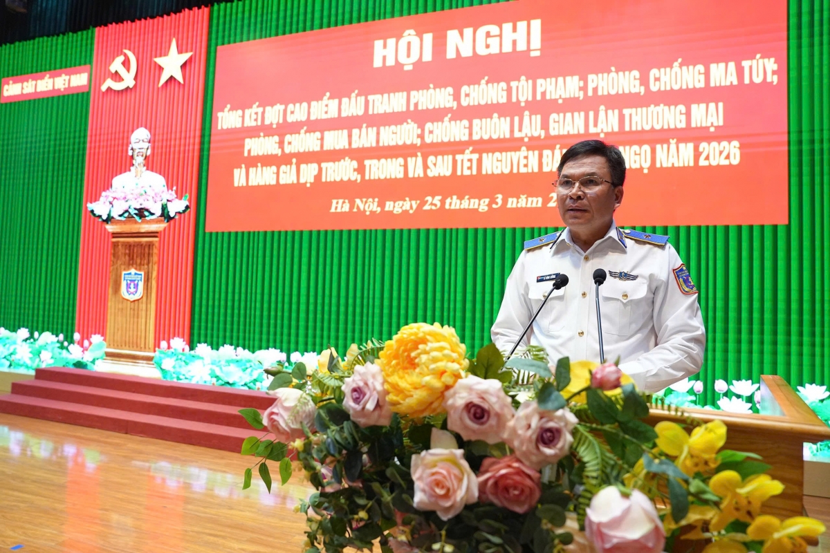 Thiếu tướng Lê Đình Cường phát biểu chỉ đạo tại hội nghị