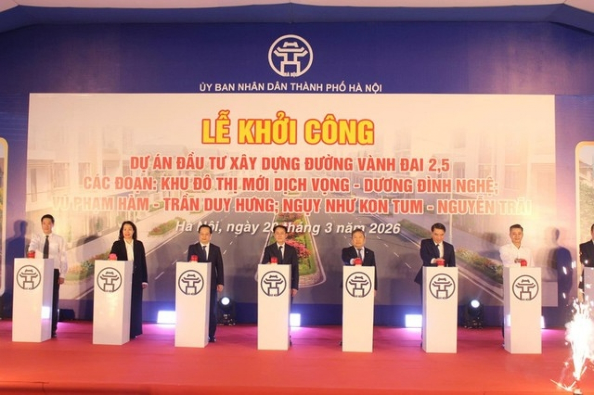 Hà Nội khởi công 3 đoạn tuyến, khép kín đường Vành đai 2,5