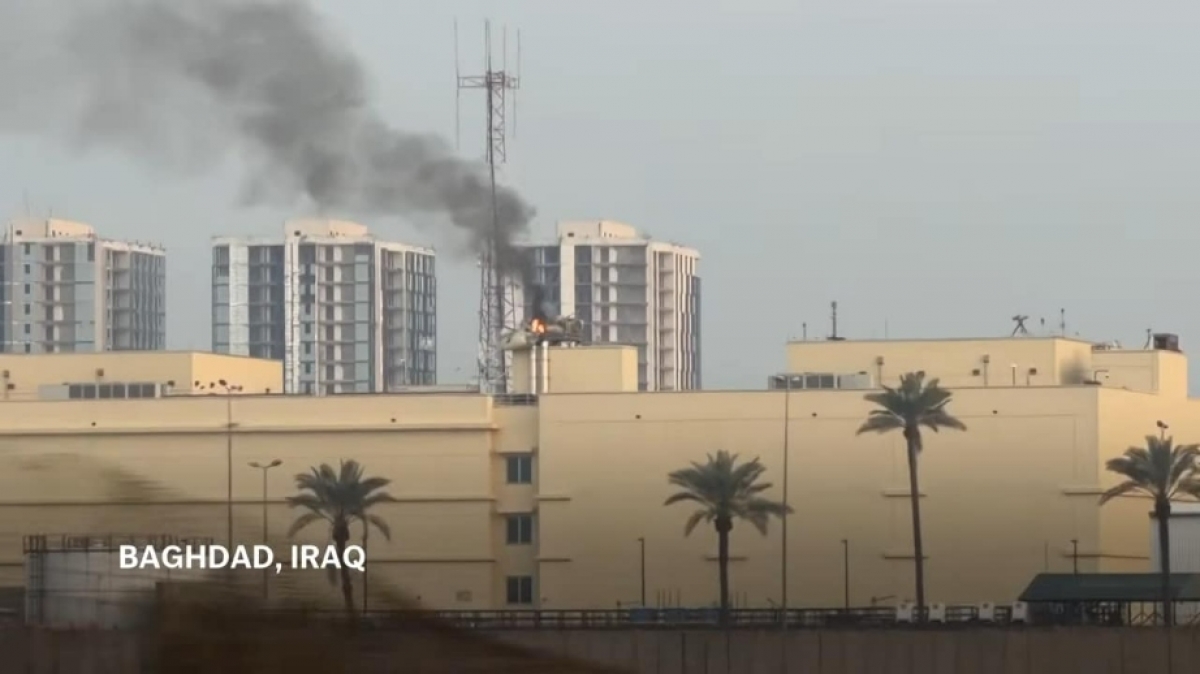 Đại sứ quán Mỹ tại Baghdad, thủ đô Iraq, đã bị tấn công bằng tên lửa vào thứ Bảy (14/3).