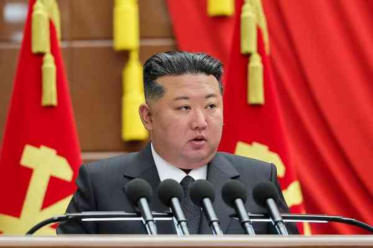 Nhà lãnh đạo Triều Tiên Kim Jong Un khẳng định Hàn Quốc là quốc gia thù địch nhất (ảnh: Yonhap News)