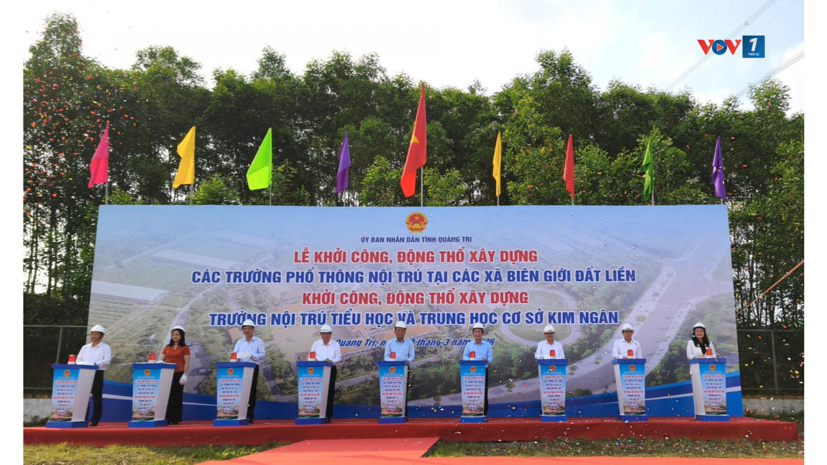 Lãnh đạo tỉnh Quảng Trị thực hiện nghi thức khởi công dự án