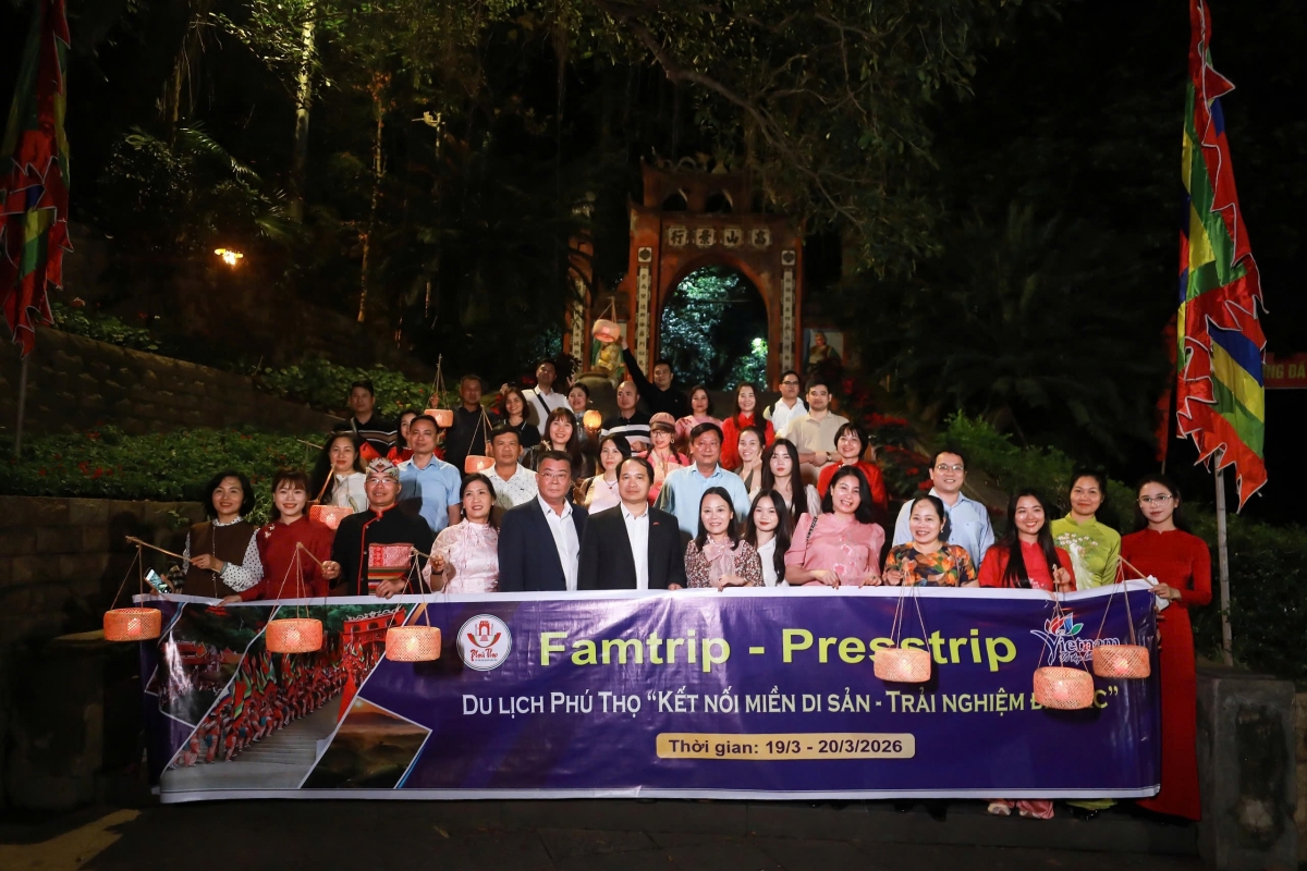 Đoàn Famtrip-Presstrip với chủ đề Du lịch Phú Thọ "Kết nối miền di sản - Trải nghiệm đa sắc"