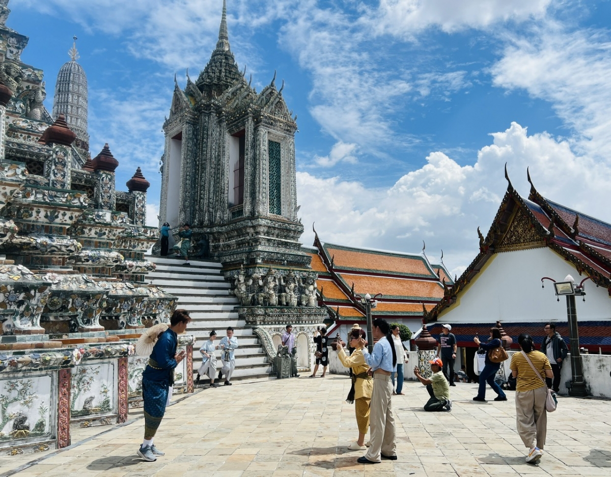 Chùa Bình Minh "Wat Arun" - điểm du lịch nổi tiếng ở Bangkok, Thái Lan. Ảnh: VOV Bangkok