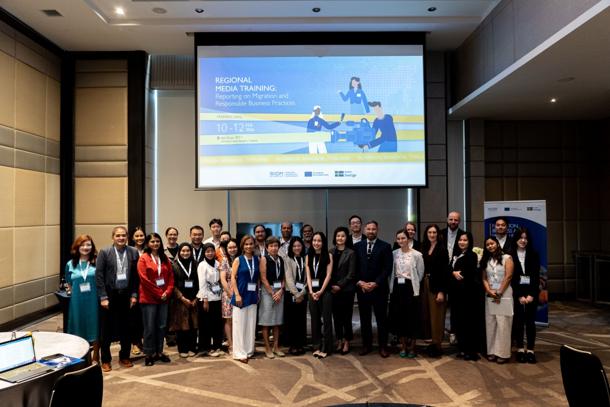 IOM tổ chức khoá học đưa tin về lao động di cư cho phóng viên các nước ASEAN. Ảnh: IOM