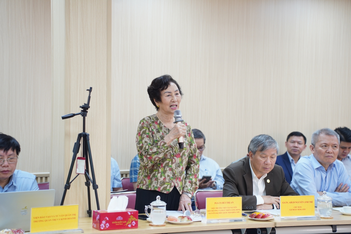 PGS.TS Bùi Thị An, Viện trưởng Viện Tài nguyên, Môi trường và Phát triển cộng đồng