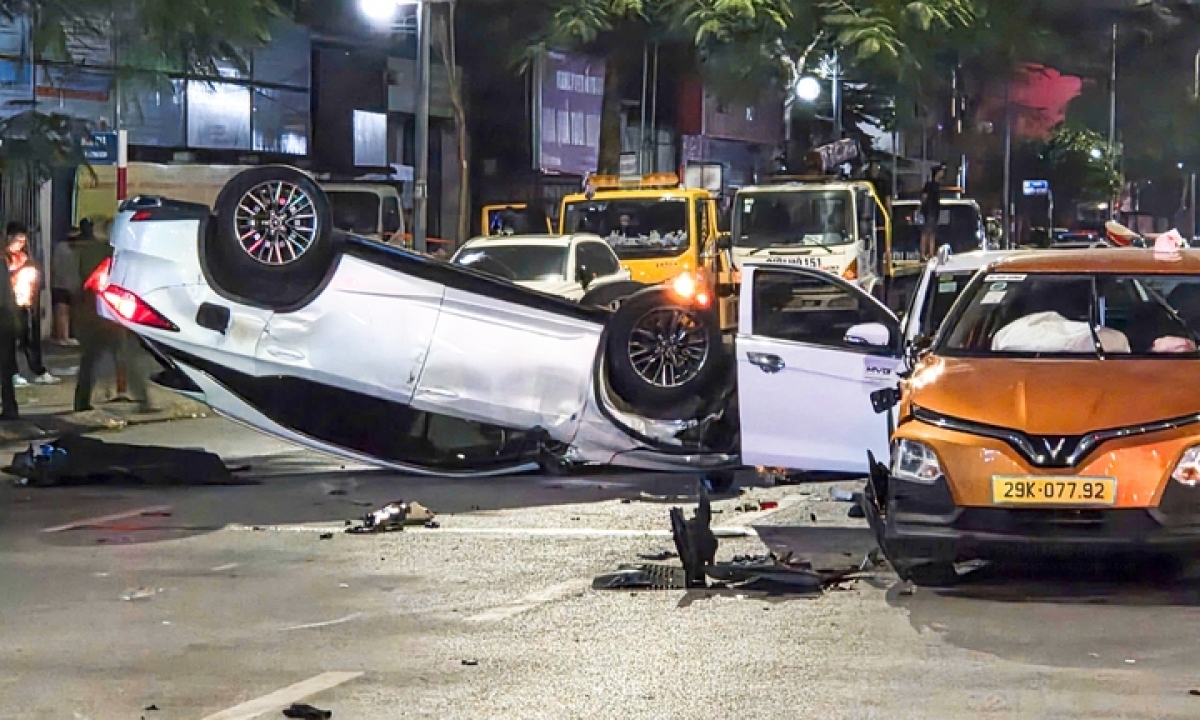 Hiện trường vụ tai nạn.