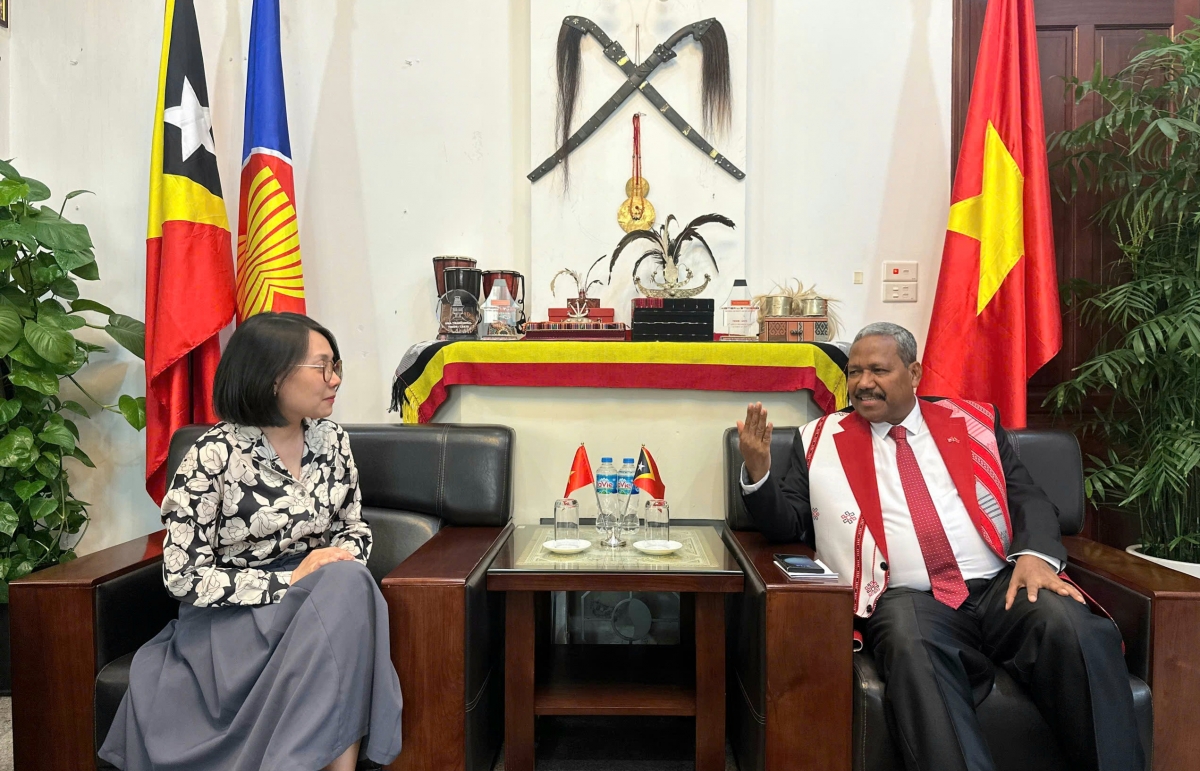 PV Đài TNVN phỏng vấn Đại sứ Timor-Leste tại Việt Nam João Pereira