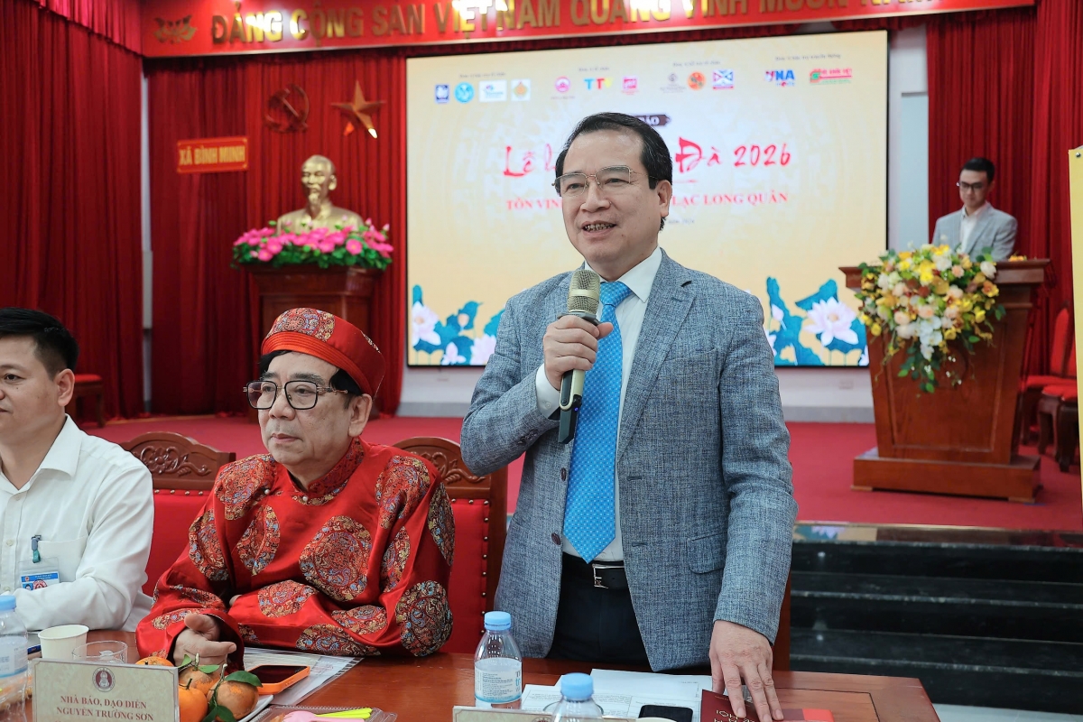 Ông Hà Văn Siêu - Phó Cục trưởng Cục Du lịch Quốc gia Việt Nam phát biểu tại Họp báo