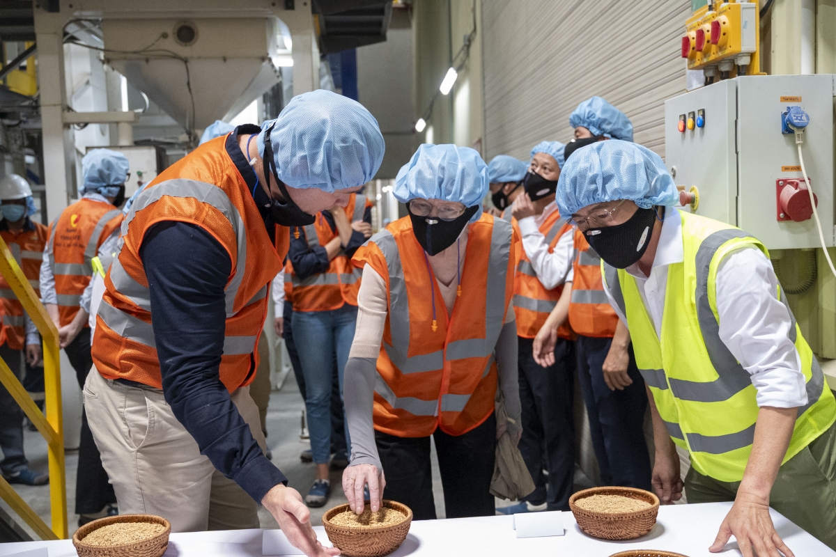 Phái đoàn Australia thăm quan Nhà máy xay xát Lấp Vò