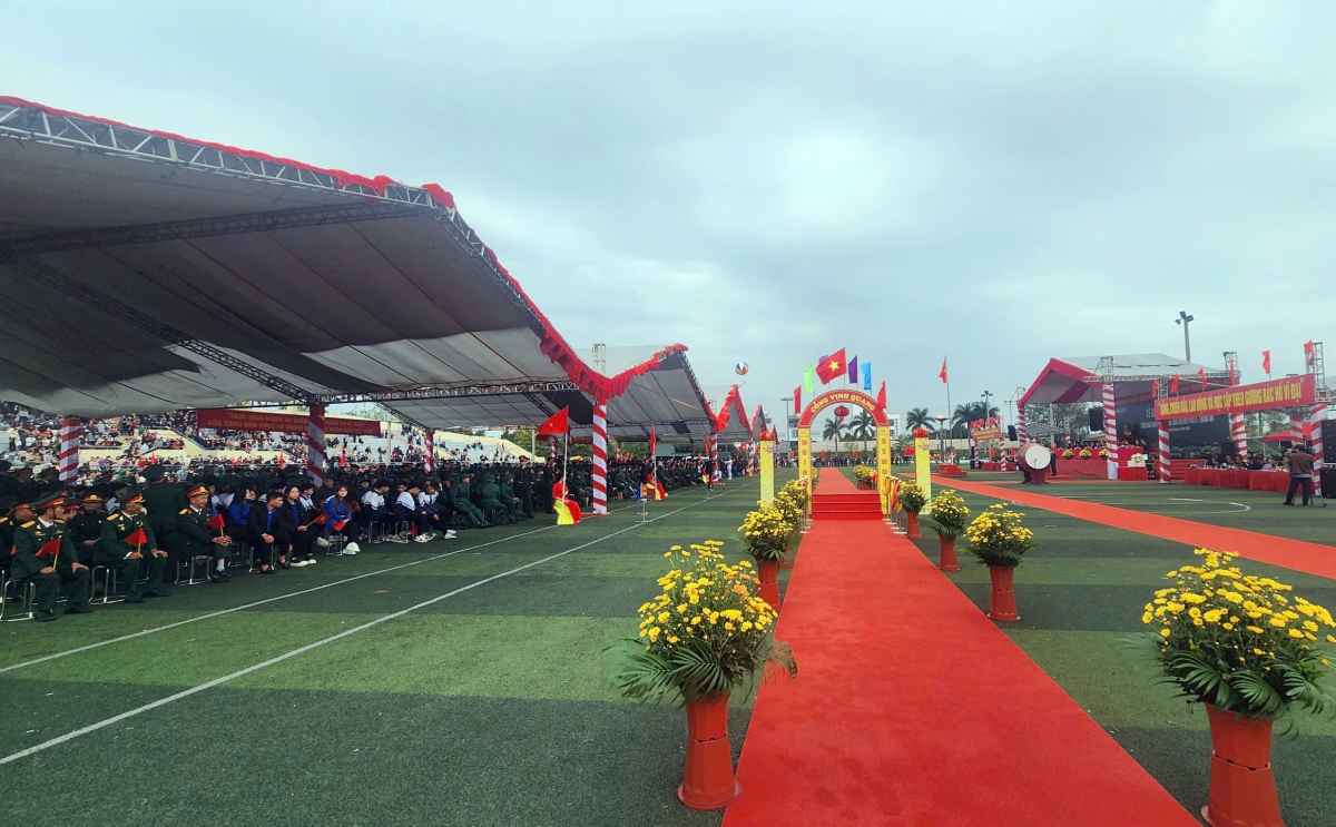 Quang cảnh Lễ giao nhận quân tại Thanh Oai, Hà Nội