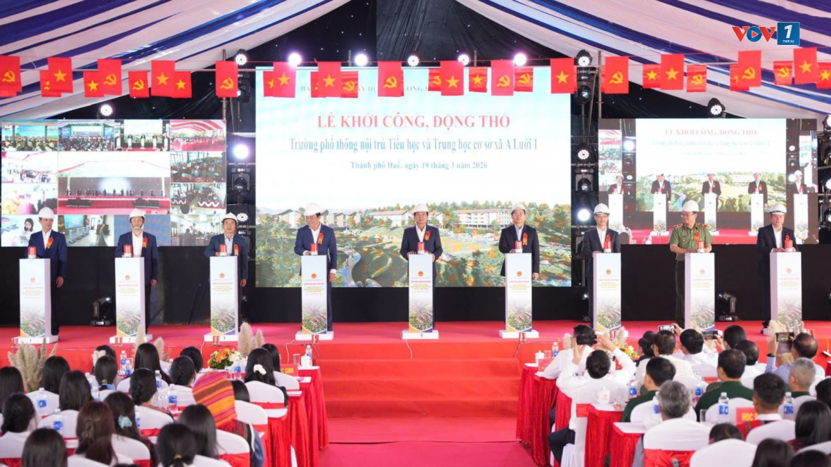 Khởi công Trường phổ thông nội trú liên cấp Tiểu học và THCS tại xã A Lưới 1