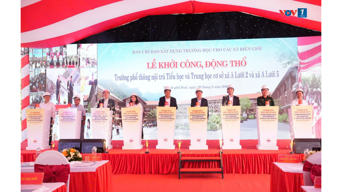 Khởi công Trường phổ thông nội trú liên cấp Tiểu học và THCS tại xã A Lưới 2
