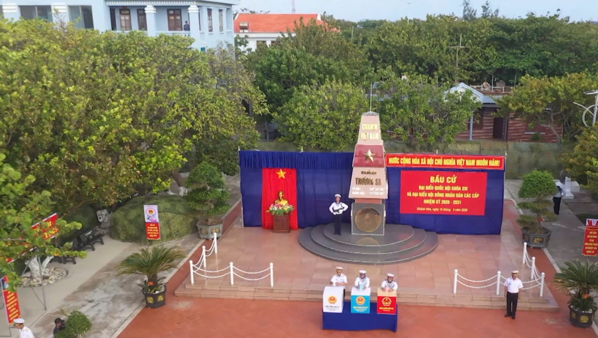 Quang cảnh khu vực bỏ phiếu