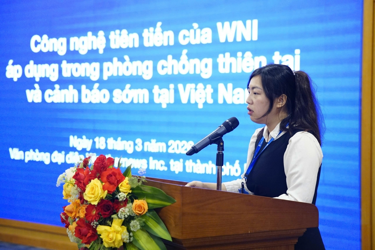 Bà Quách Minh Ngọc, đại diện công ty Weather News