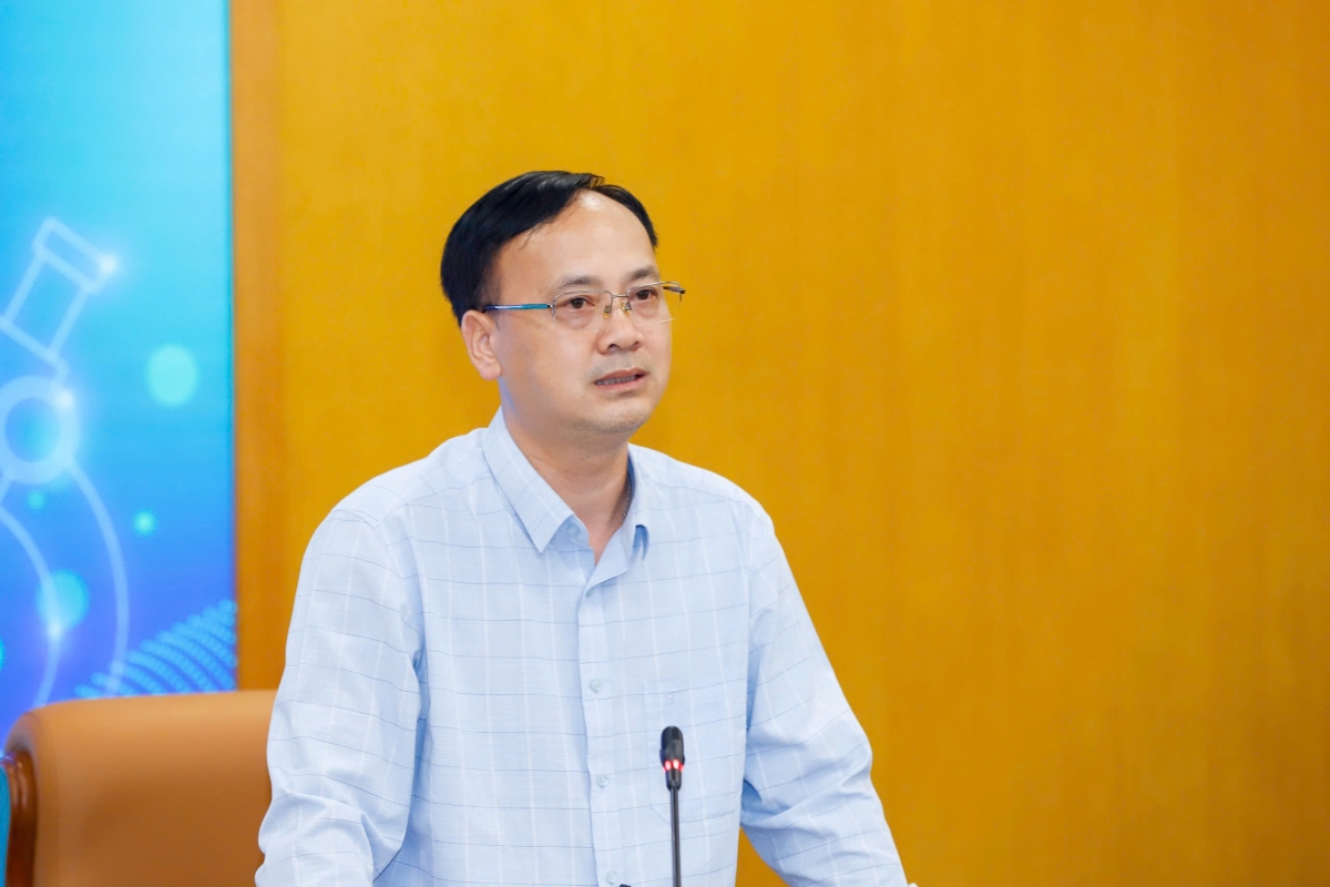 Ông Pham Quang Minh, Phó Cục trưởng Cục Chăn nuôi và Thú Y phát biểu về nội dung dự kiến của hội nghị sắp diễn ra