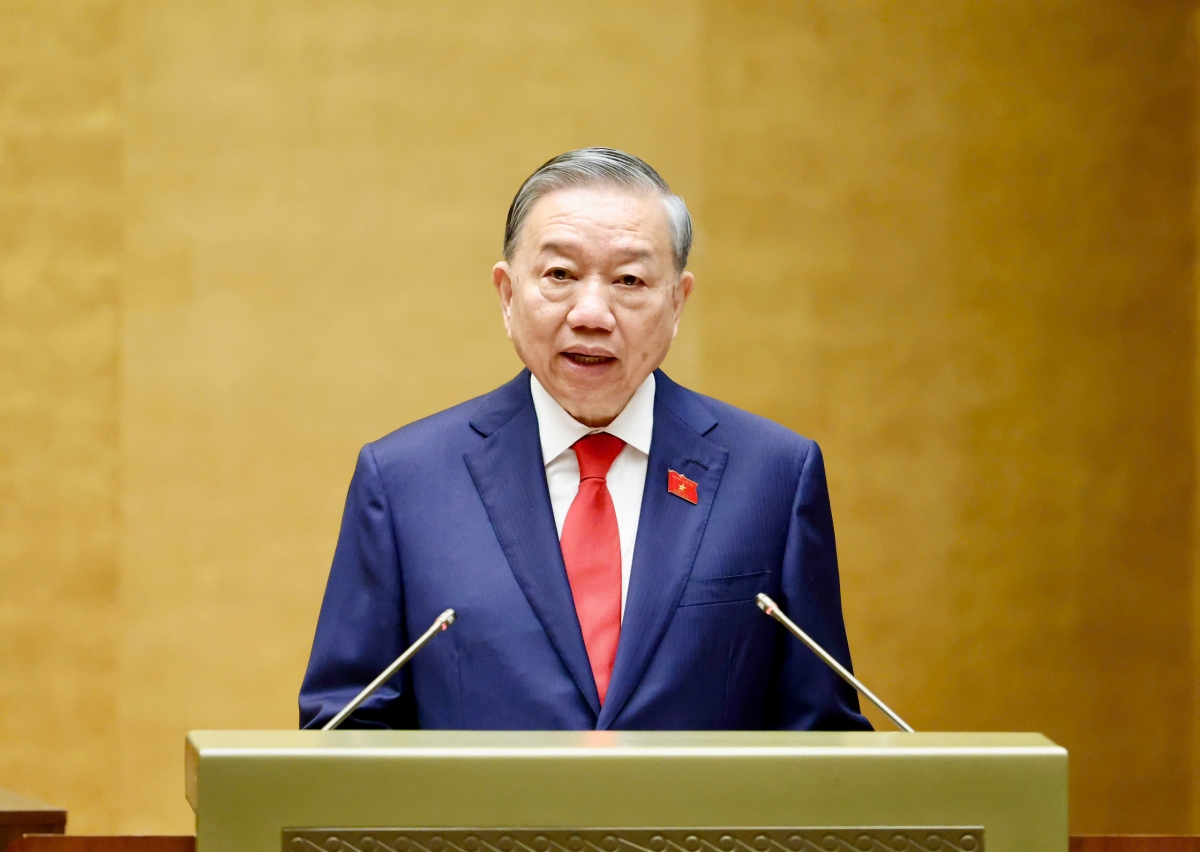 Chủ tịch nước CHXHCN Việt Nam Tô Lâm phát biểu nhậm chức