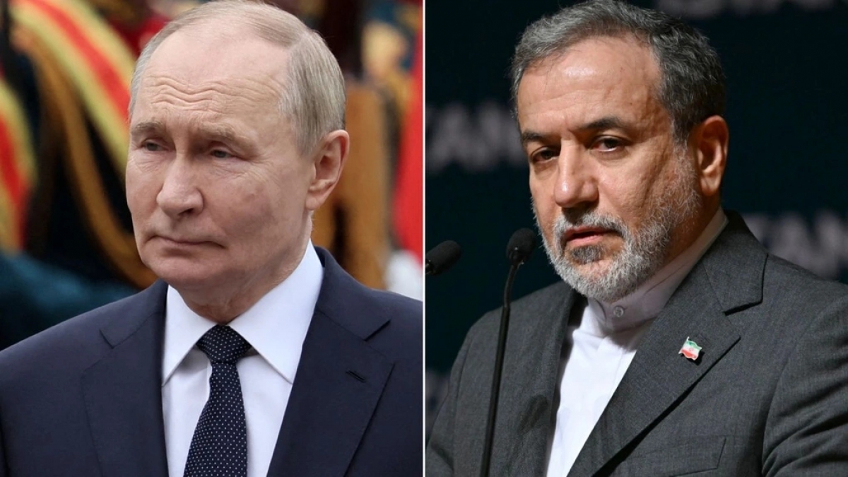 Tổng thống Nga Vladimir Putin và Ngoại trưởng Iran Abbas Araghchi
