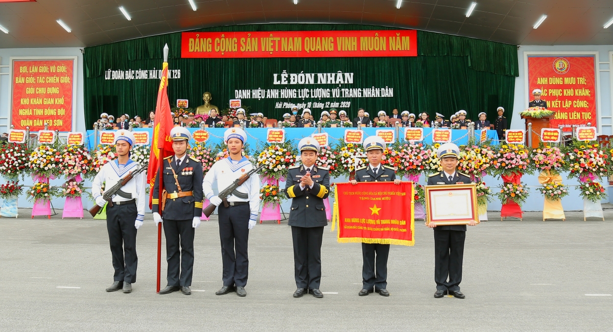 Lữ đoàn Đặc công Hải quân 126 đón nhận danh hiệu Anh hùng LLVTND lần thứ 3