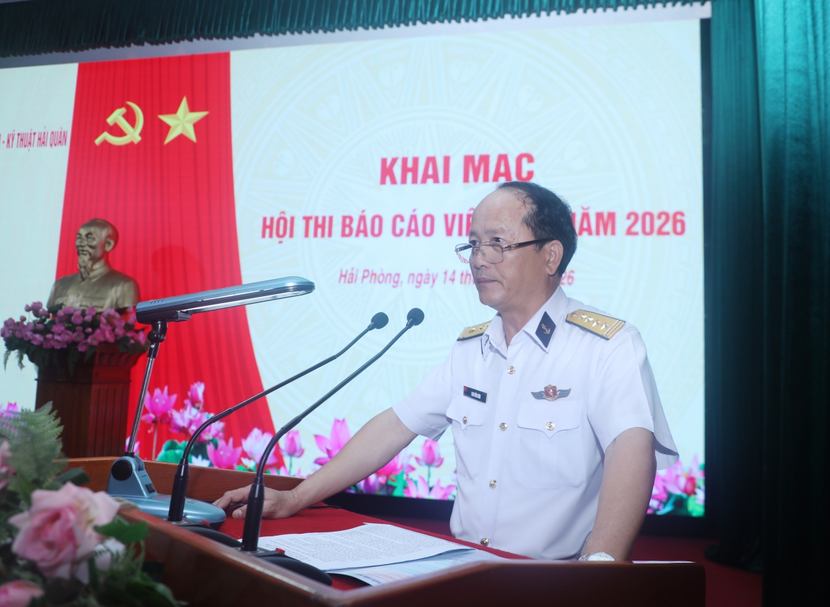 Đại tá Cao Văn Sơn phát biểu chỉ đạo hội thi