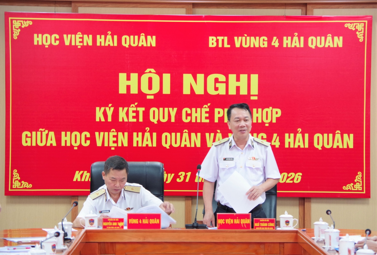 Chuẩn Đô Đốc Ngô Thành Công, Giám Đốc Học viện Hải quân phát biểu