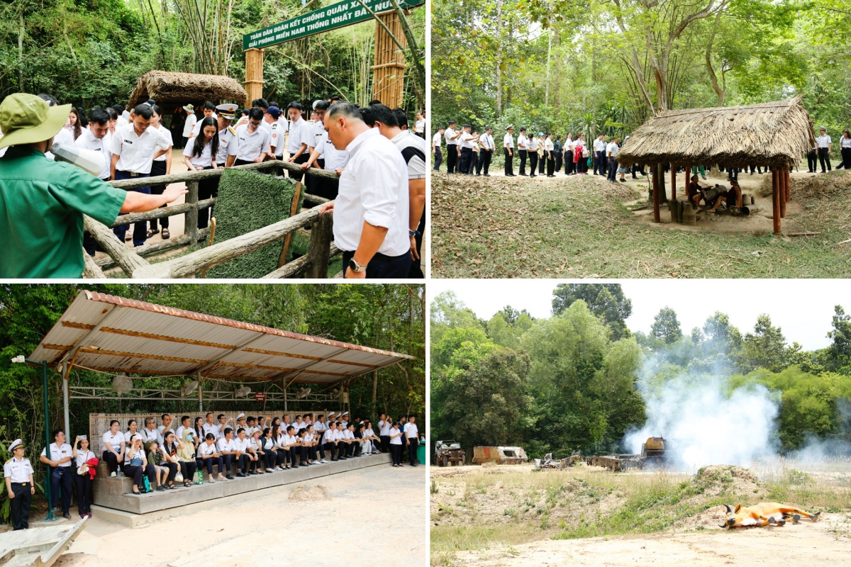 Lớp đảng viên mới Binh đoàn 20 tham quan Khu di tích Địa đạo Củ Chi