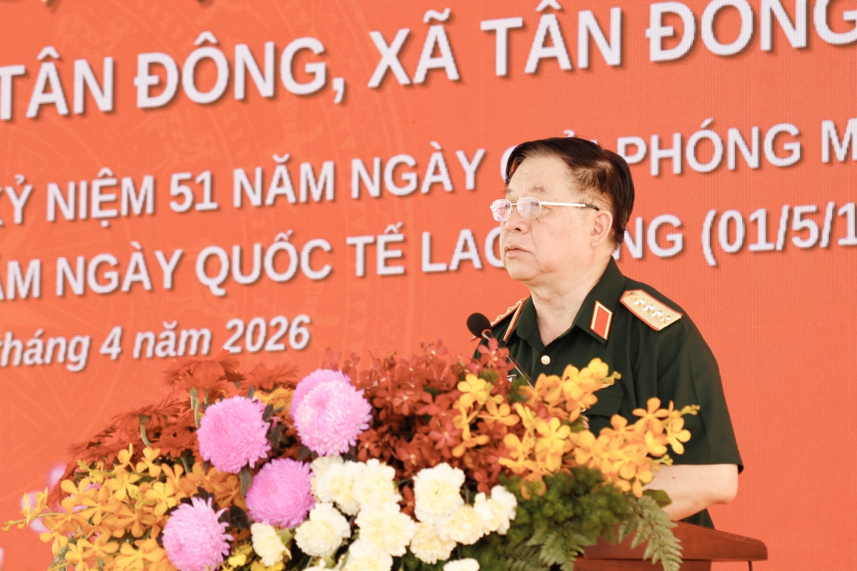 Đại tướng Nguyễn Trọng Nghĩa phát biểu