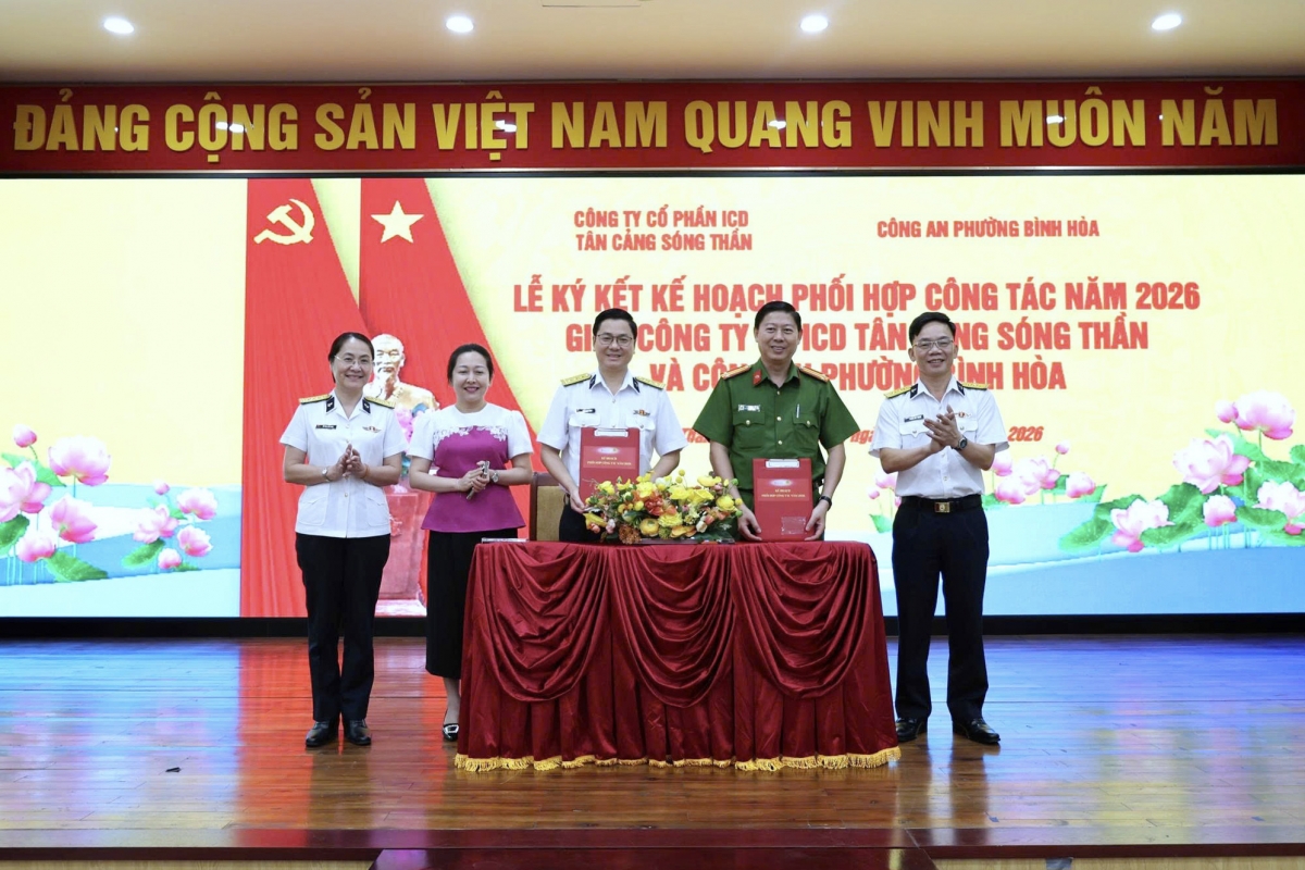 ICD Tân Cảng Sóng Thần và Công an Phường Bình Hòa ký kế hoạch phối hợp