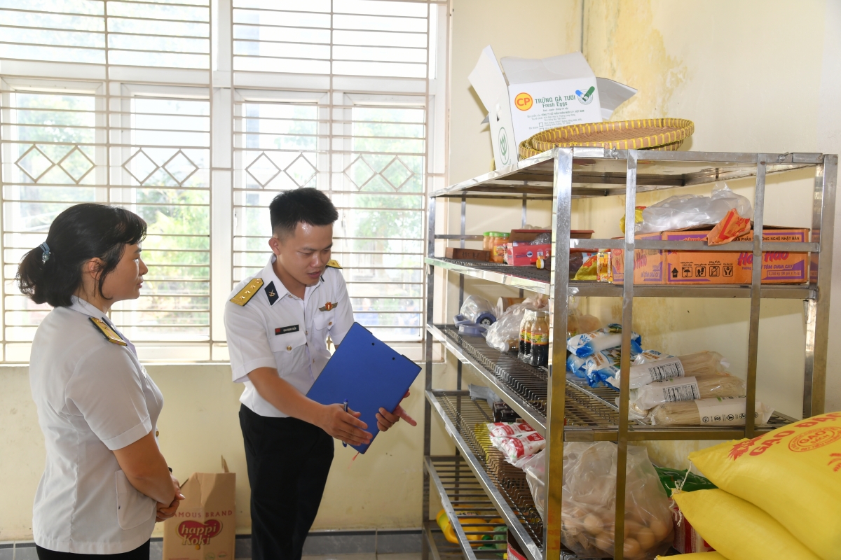 Kiểm tra việc sắp xếp kho tàng chính quy ngành hậu cần