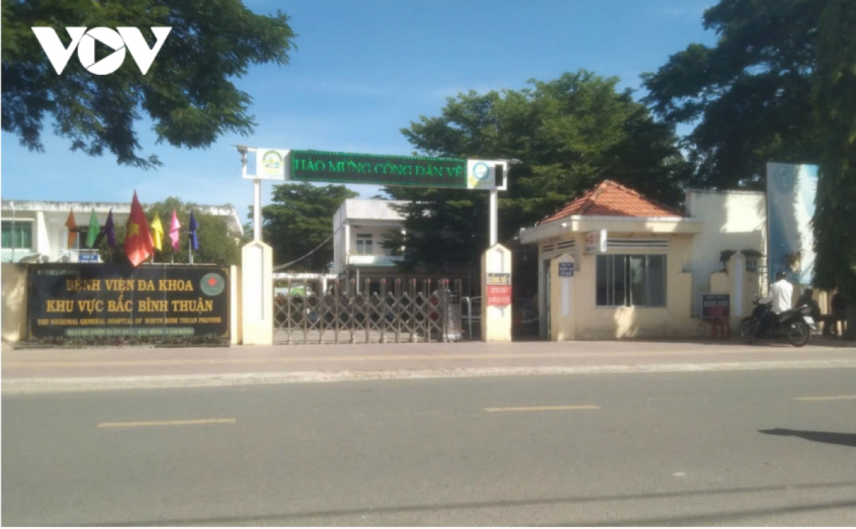 Cổng vào Bệnh viện Đa khoa khu vực Bắc Bình Thuận.