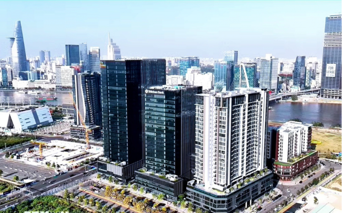 Trung tâm Tài chính quốc tế tại Thành phố Hồ Chí Minh dự kiến hoạt động cuối năm nay. (Ảnh: Hồng Đạt/TTXVN)