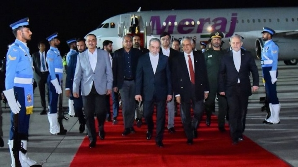 Đoàn quan chức Iran đến Pakistan. (Ảnh: AP)