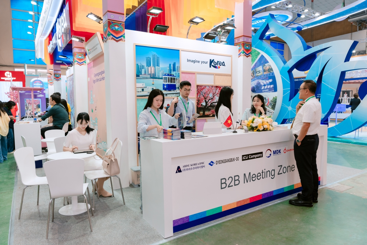 Hoạt động Kết nối doanh nghiệp B2B được tổ chức ngay tại gian hàng