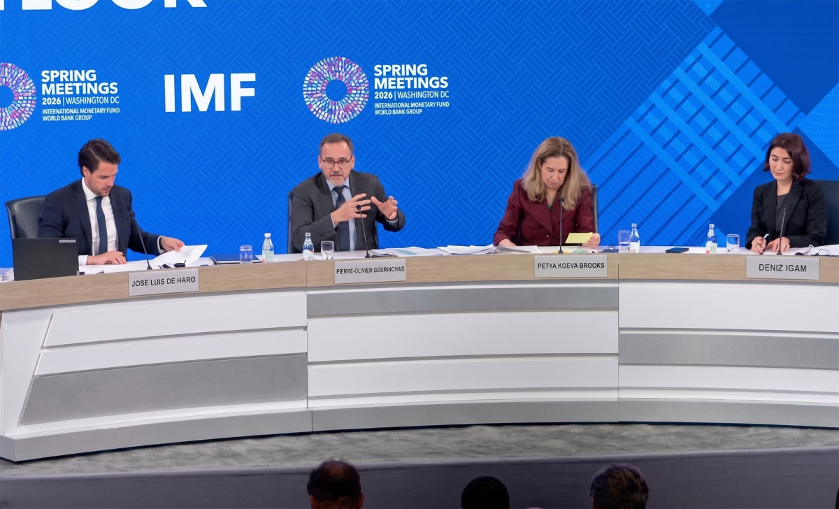 IMF công bố báo cáo triển vọng kinh tế thế giới (Ảnh: Quang Trung)