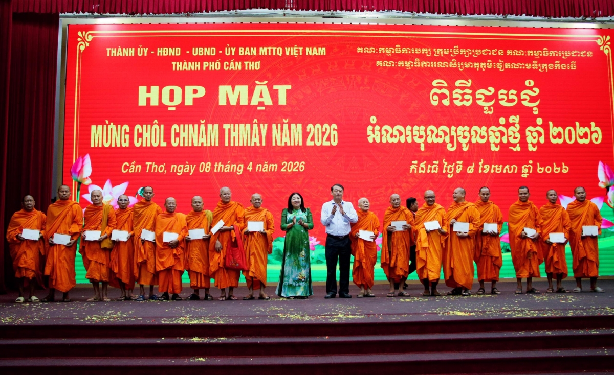 Thành phố Cần Thơ tổ chức họp mặt mừng Chôl Chnăm Thmây 2026