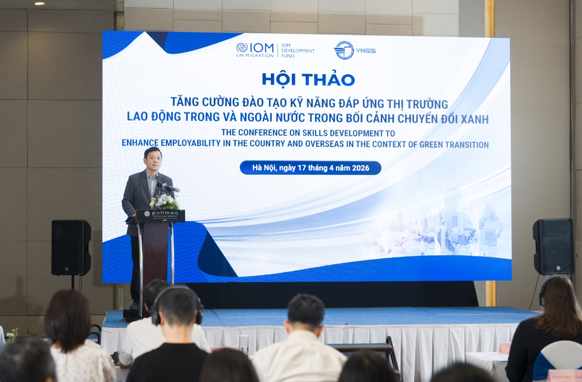 GS.TS Lê Anh Vinh,Viện trưởng Viện Khoa học Giáo dục Việt Nam phát biểu tại Hội thảo. (Ảnh: BTC)