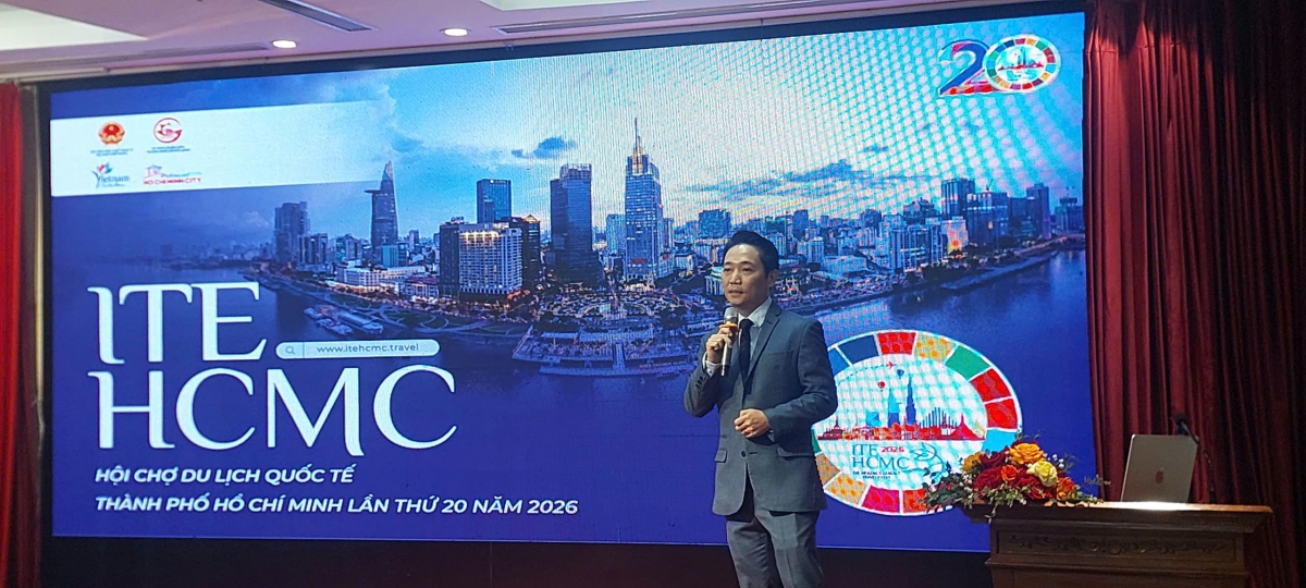 Ông Lê Trương Hiền Hòa – Phó Giám đốc Sở Du lịch TP.HCM cung cấp thông tin về Hội chợ Du lịch Quốc tế Thành phố Hồ Chí Minh 2026