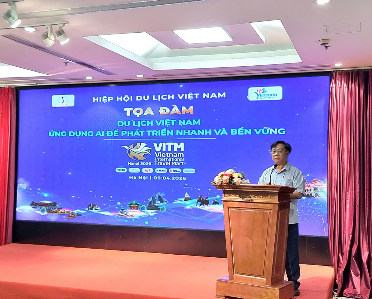 Ông Phạm Văn Thủy - Phó Cục trưởng Cục Du lịch Quốc gia Việt Nam phát biểu tại chương trình