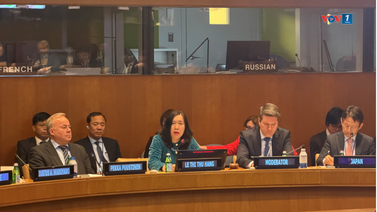 Thứ trưởng Lê Thị Thu Hằng phát biểu tại Hội nghị