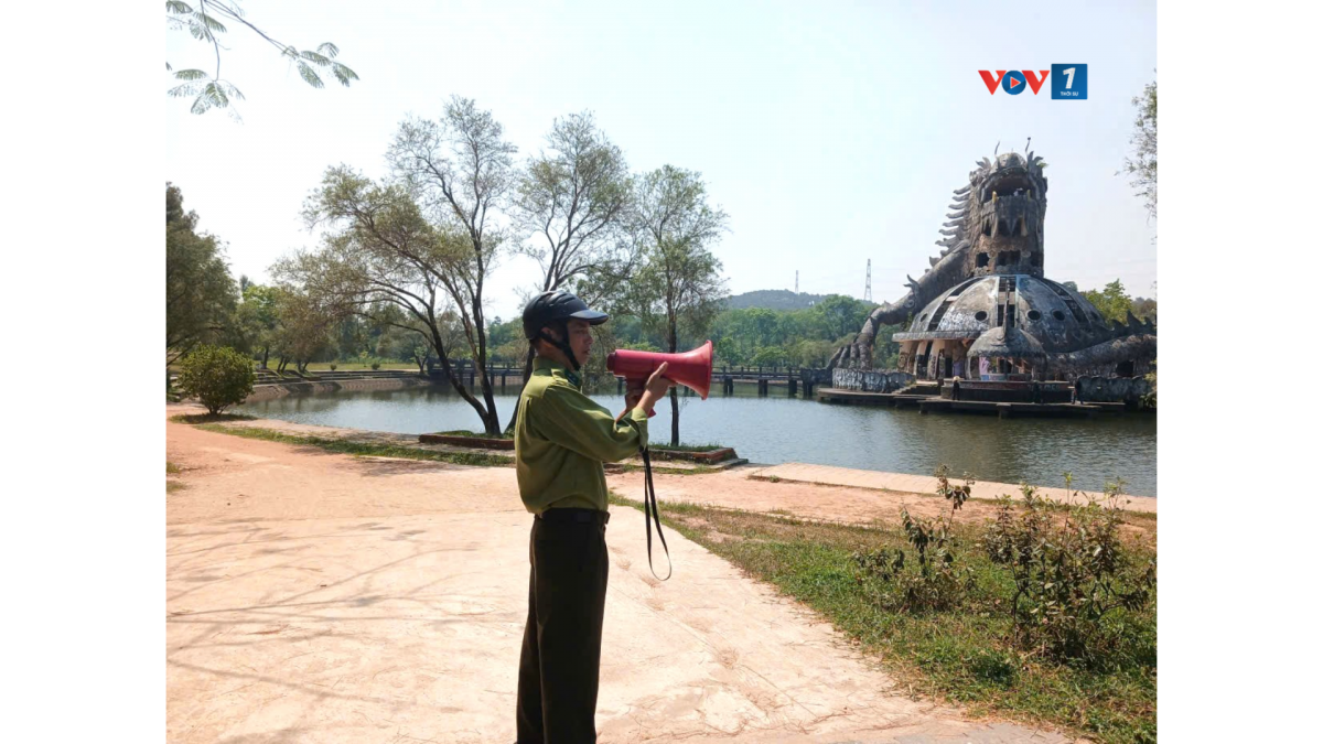 Tuyên tuyền phòng chống cháy rừng ở đồi Thiên An, phường Thủy Xuân, thành phố Huế