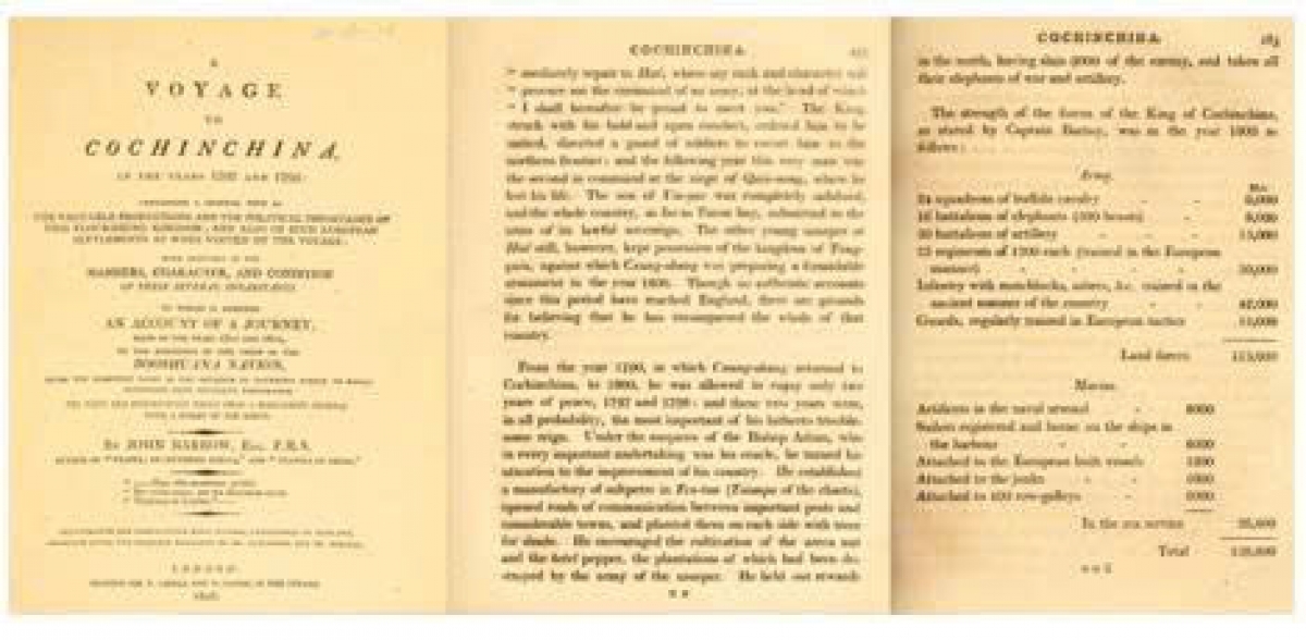 Thứ trưởng bộ hải quân Anh John Barrow ghi rõ nhà máy diêm tiêu khổng lồ và 66.200 quân Pháp Ấn. Trong bối cảnh năm 1806 ông Barrow chắc chắn phải ghi chính xác quân số để cảnh báo hoàng gia Anh