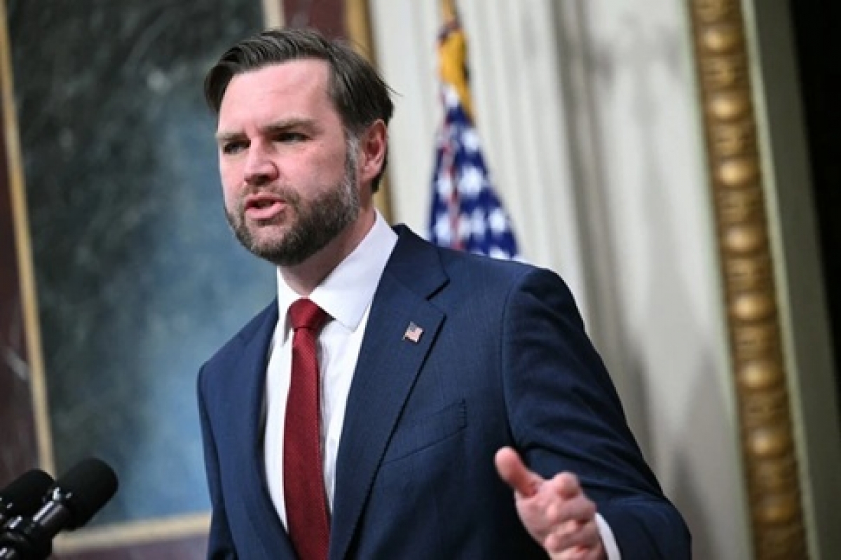 Phó tổng thống Mỹ JD Vance - Ảnh: REUTERS