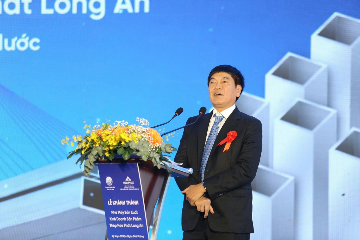 Ông Trần Đình Long – Chủ tịch HĐQT Tập đoàn Hòa Phát phát biểu tại sự kiện ngày 18/4/2026