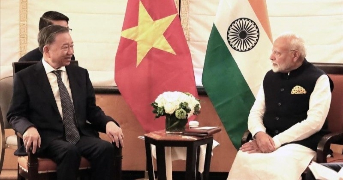 Tổng Bí thư, Chủ tịch nước Tô Lâm gặp Thủ tướng Ấn Độ Narendra Modi, trong khuôn khổ chuyến tham dự Đại hội đồng Liên hợp quốc khóa 79 và làm việc tại Hoa Kỳ, ngày 23/9/2024 (giờ địa phương), tại New York. (Ảnh: TTXVN)